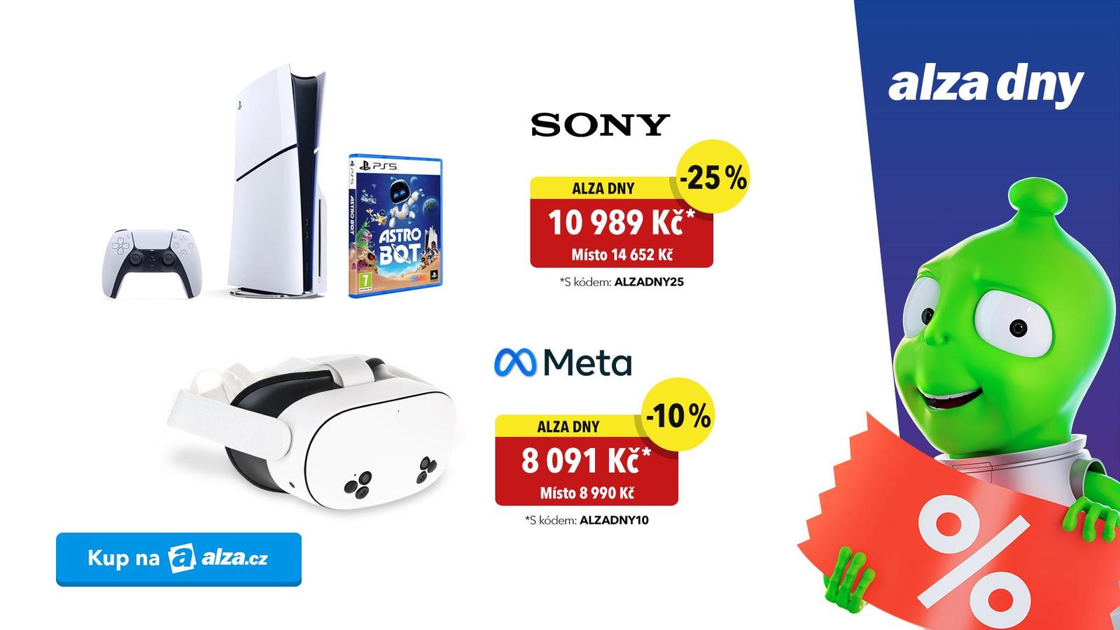 Alza Dny se slevami na konzole, počítače a herní příslušenství