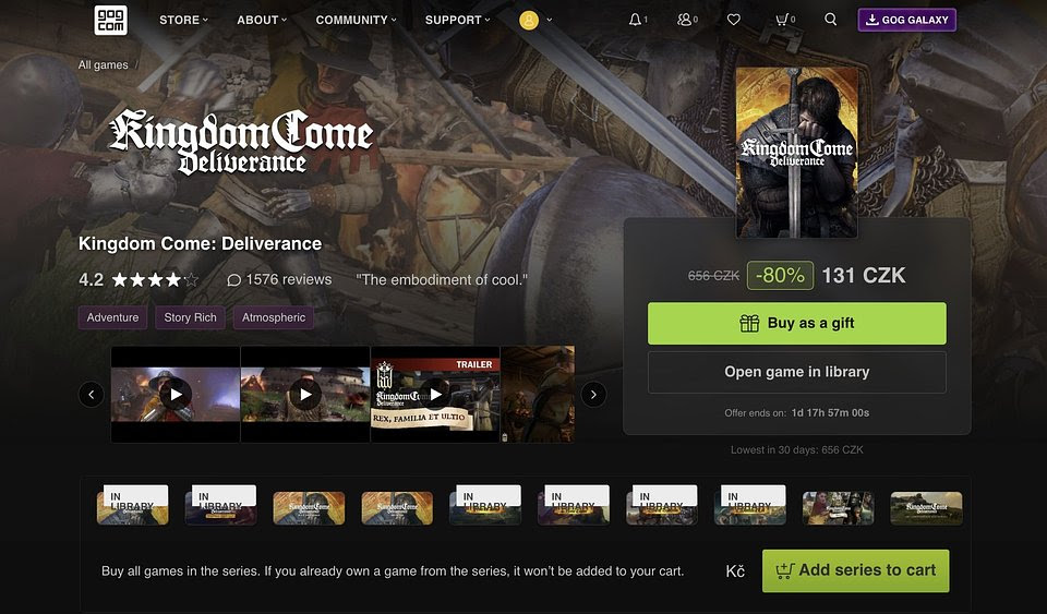 GOG nově podporuje českou měnu